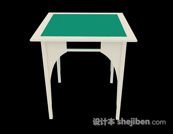 设计本绿色餐桌3d模型下载