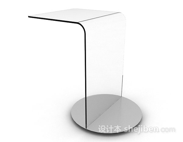 设计本现代简约玻璃餐桌3d模型下载