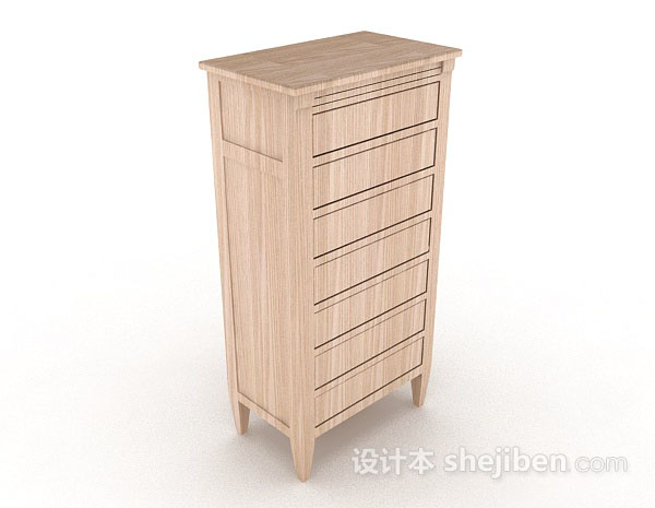 木质厅柜3d模型下载
