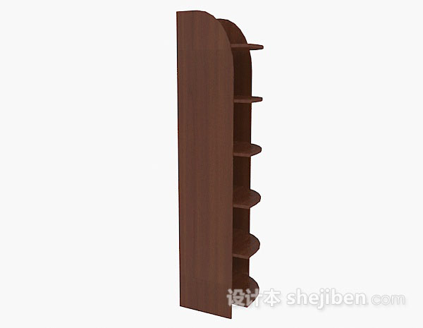 设计本木质棕色展示柜3d模型下载