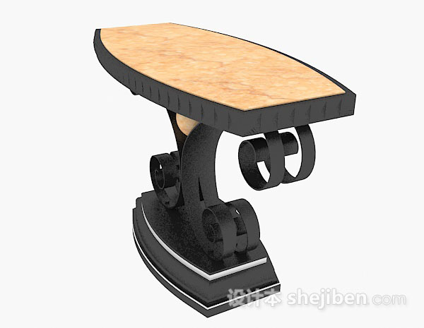 设计本大理石餐桌3d模型下载