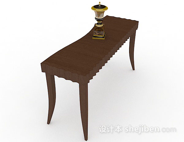 设计本木质装饰摆设桌3d模型下载