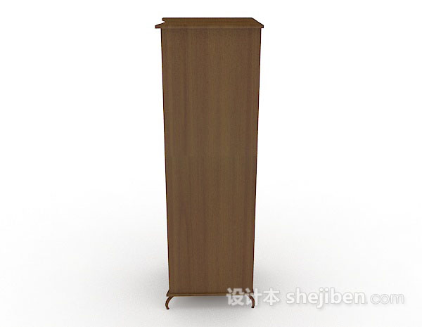 设计本木质棕色酒柜3d模型下载