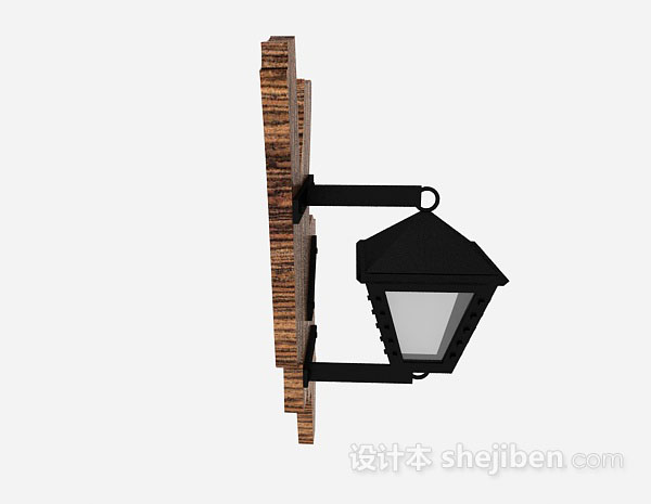 设计本黑色庭院灯3d模型下载