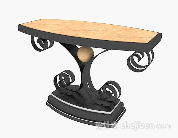 免费大理石餐桌3d模型下载