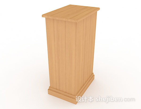 设计本黄色木质厅柜3d模型下载
