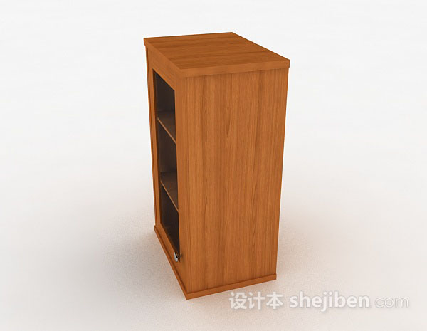 现代风格黄棕色储物柜3d模型下载