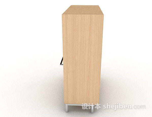 设计本木质黄色衣柜3d模型下载