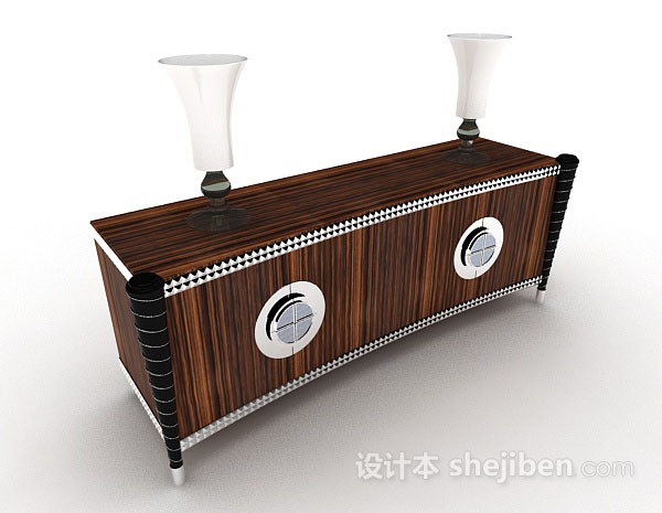 设计本木质现代电视柜3d模型下载