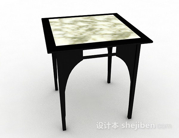 方形餐桌3d模型下载