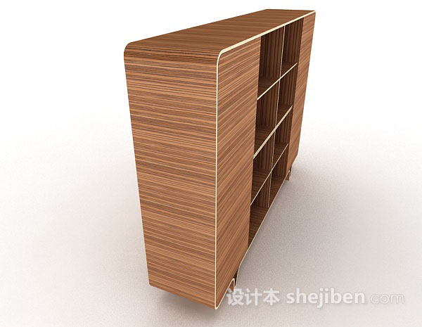设计本木质棕色衣柜3d模型下载