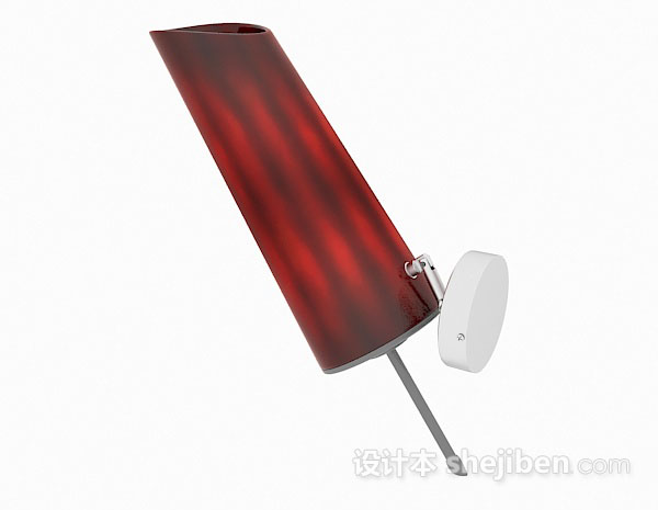 设计本红色个性壁灯3d模型下载