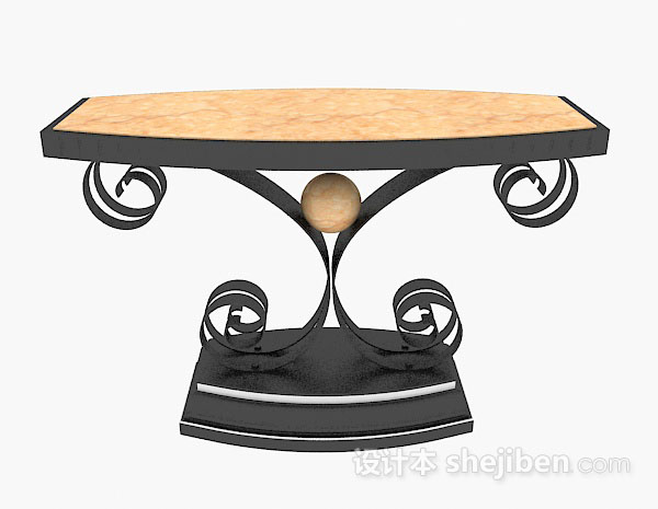 现代风格大理石餐桌3d模型下载