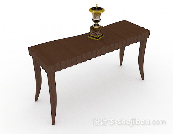 免费木质装饰摆设桌3d模型下载