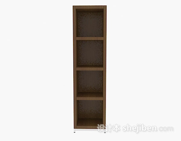 现代风格棕色木质展示柜3d模型下载