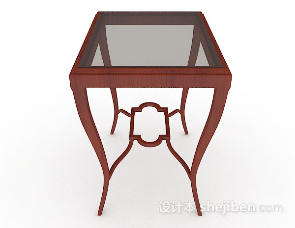 设计本方形简约餐桌3d模型下载