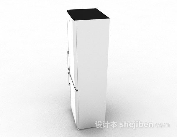 设计本白色冰箱3d模型下载