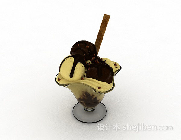 冰淇淋杯3d模型下载