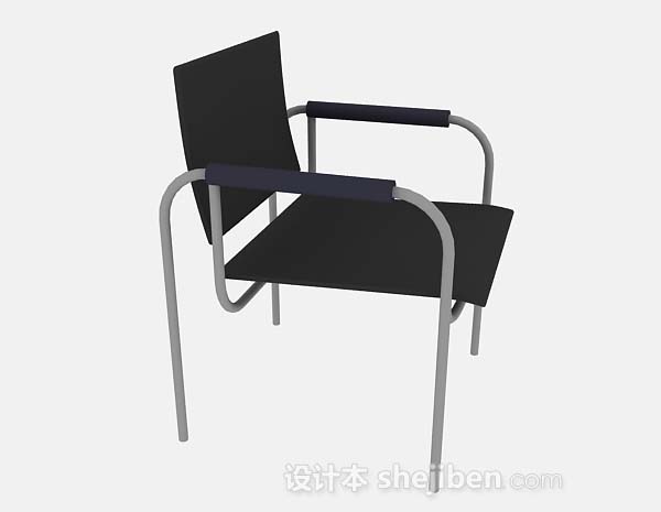 免费黑色休闲椅子3d模型下载