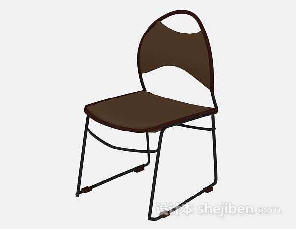 免费棕色休闲椅3d模型下载