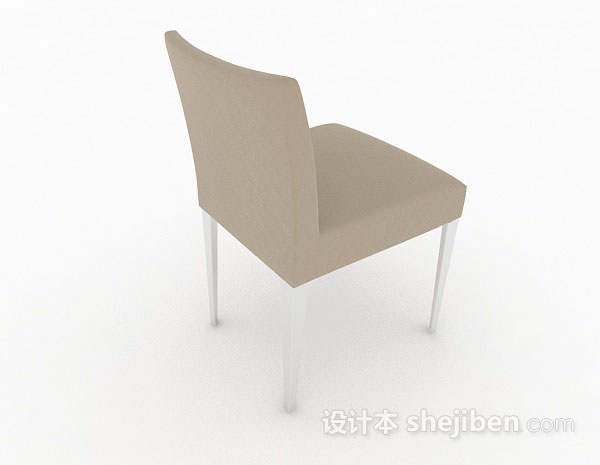 设计本棕色简约家居椅子3d模型下载