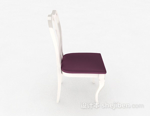 免费紫色家居椅3d模型下载