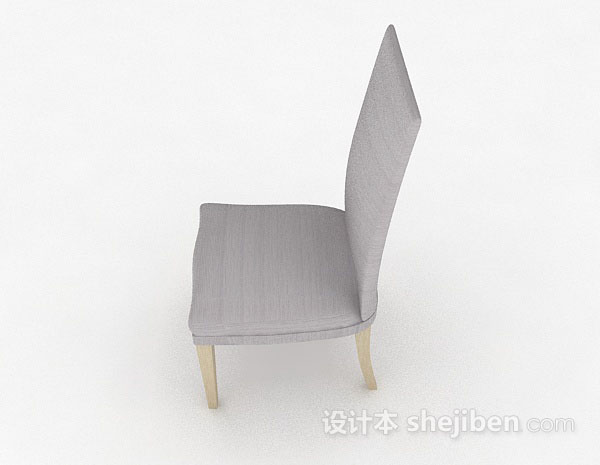 免费灰色简约家居椅子3d模型下载