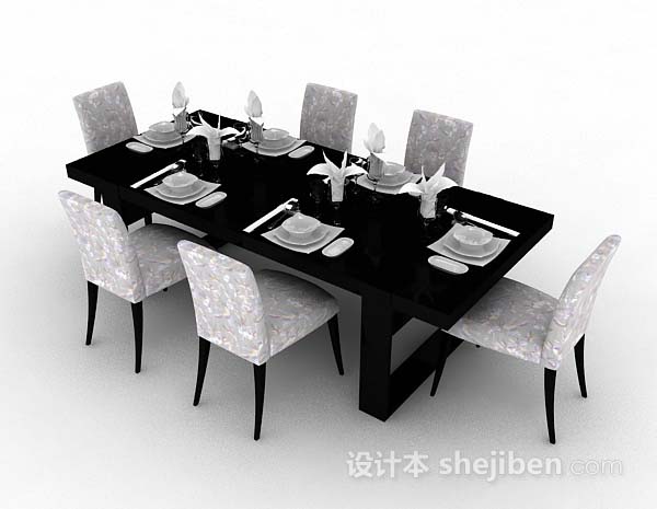 免费家居餐桌椅3d模型下载