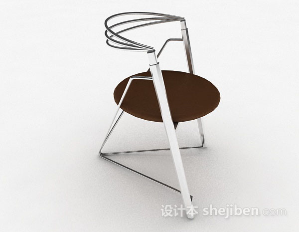 免费棕色休闲家居椅子3d模型下载
