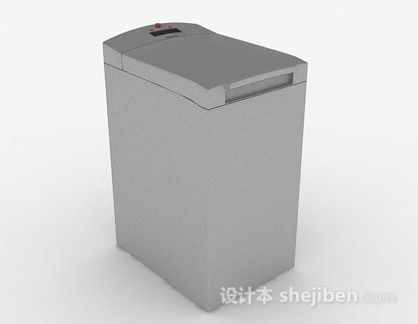 灰色洗衣机3d模型下载