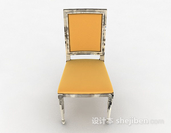 现代风格黄色家居椅子3d模型下载