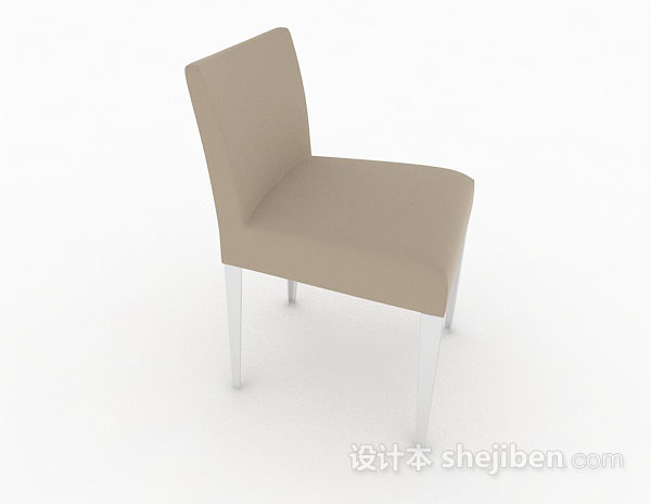 免费棕色简约家居椅子3d模型下载