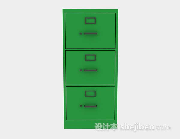 绿色储物柜3d模型下载
