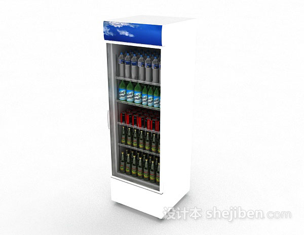 现代风格饮料冰柜3d模型下载