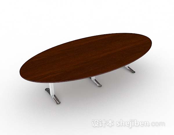 椭圆形餐桌3d模型下载