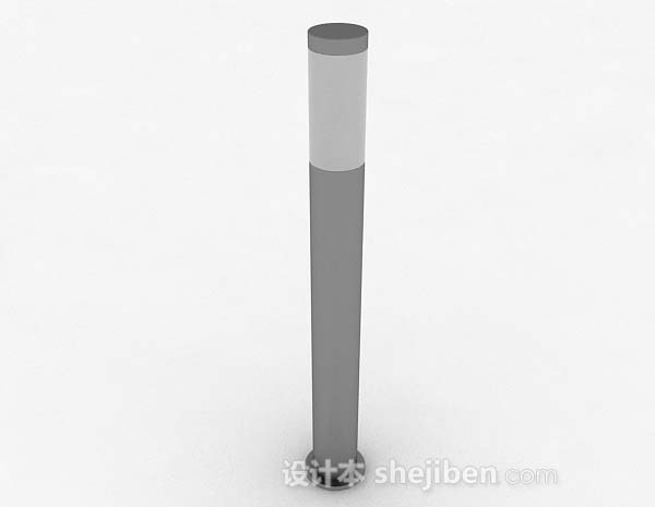 现代风格灰色柱子3d模型下载
