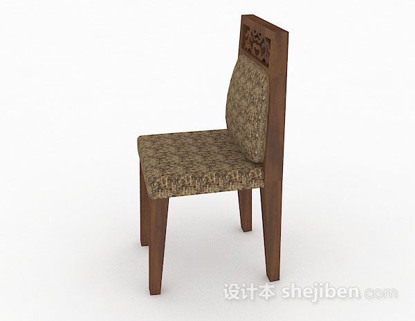 免费中式木质家居椅3d模型下载
