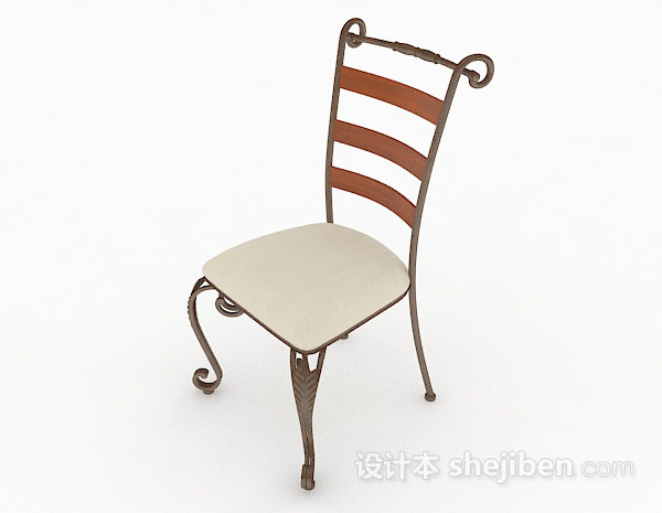 现代风格棕色家居休闲椅3d模型下载