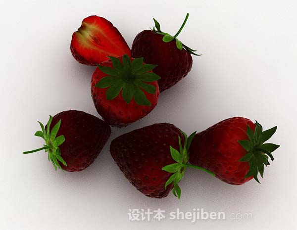 现代风格草莓3d模型下载