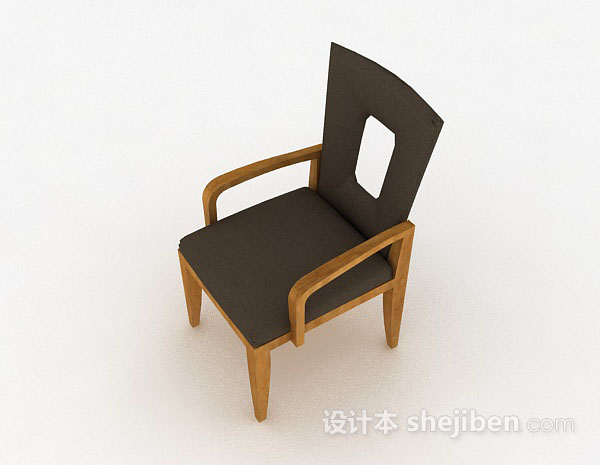 现代风格木质家居椅3d模型下载