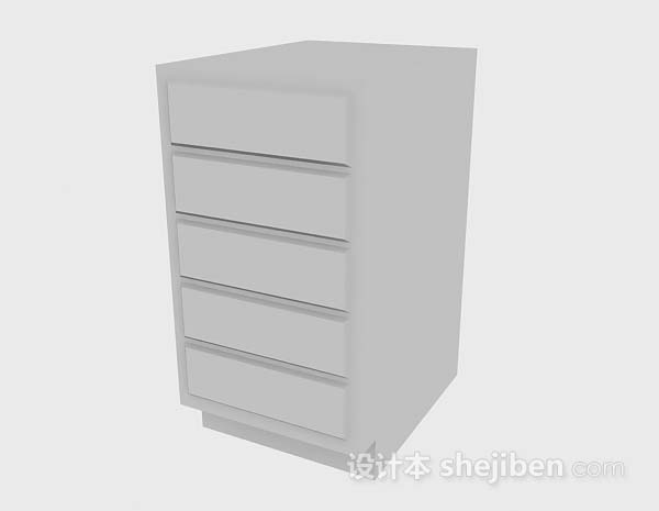 免费灰色储物柜3d模型下载