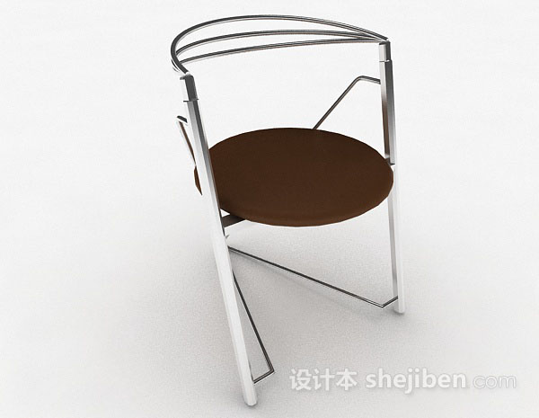 现代风格棕色休闲家居椅子3d模型下载