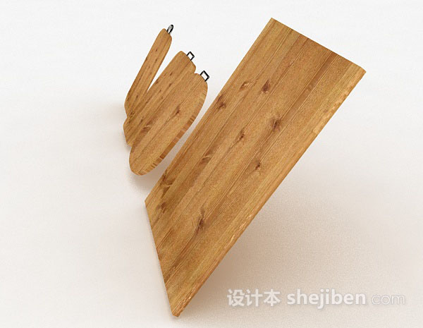 设计本木质砧板3d模型下载