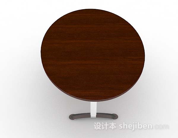 设计本椭圆形餐桌3d模型下载