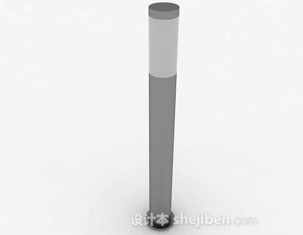 设计本灰色柱子3d模型下载