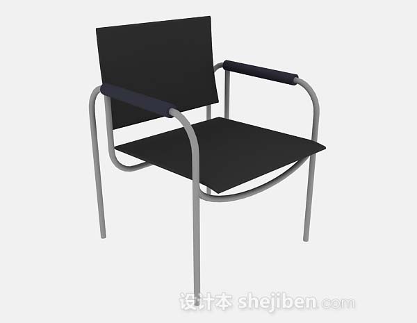 现代风格黑色休闲椅子3d模型下载