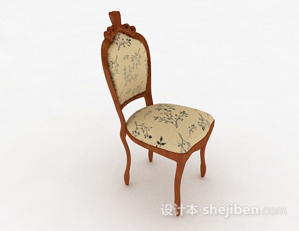 欧式风格欧式复古家居椅子3d模型下载