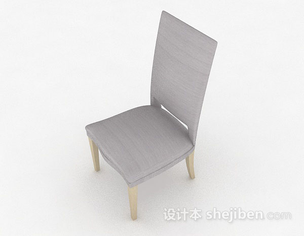 现代风格灰色简约家居椅子3d模型下载
