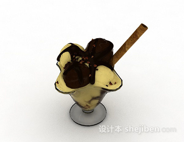 现代风格冰淇淋杯3d模型下载