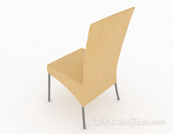 设计本黄色家居椅子3d模型下载